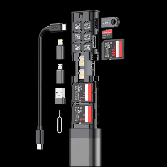 Multifunctional 9 in1 SD Card Reader